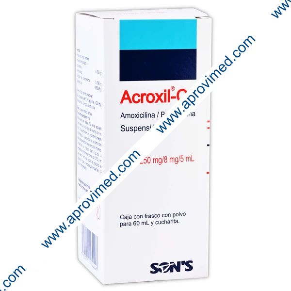 ACROXIL-C SUSP. Fco. 60 ML. 250-8 MG/5 ML.