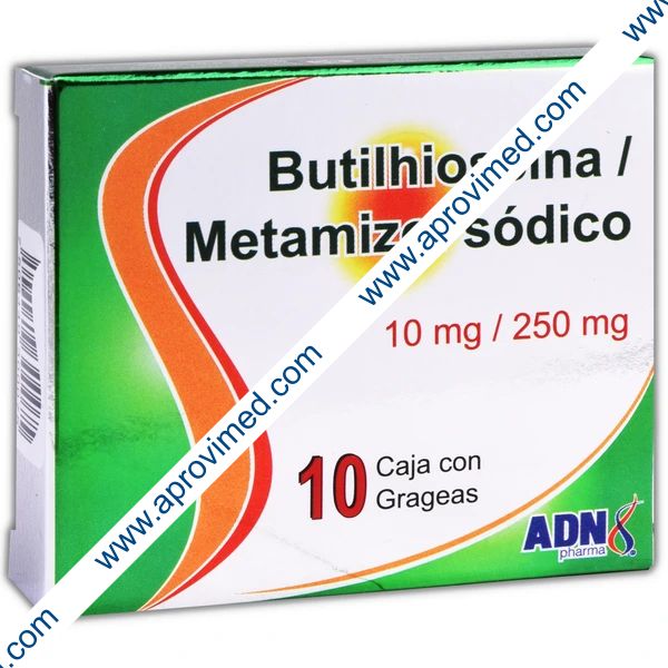 BUTILHIOSCINA/METAMIZOL SÓDICO (ADN Pharma) c/10 GRAG. 10/250 MG.