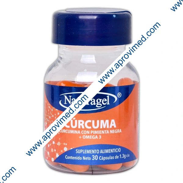 CÚRCUMA CON PIMIENTA NEGRA+OMEGA 3 (Naturagel) c/30 CAPS. 1.3 G.