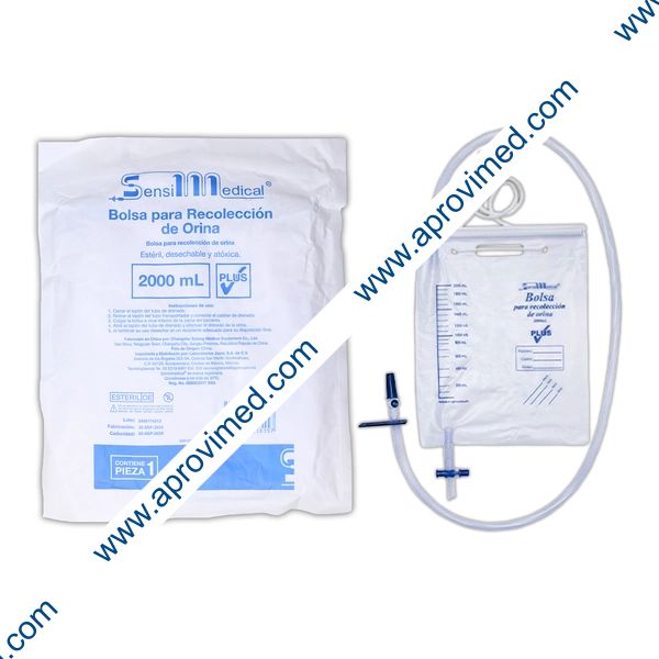 BOLSA PARA RECOLECCION DE ORINA "Plus" (SensiMedical) Cap. 2000 ML.