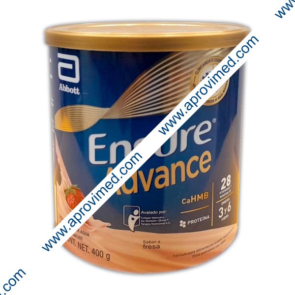 ENSURE ADVANCE POLVO Sabor Fresa LATA 400 G. 1.0 Kcal/1 ML.