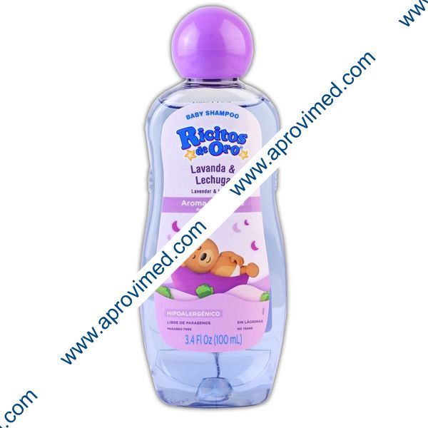 RICITOS DE ORO Lavanda & Lechuga BABY SHAMPOO Fco. c/100 ML.