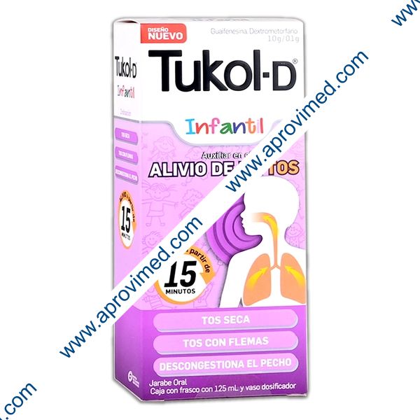 TUKOL-D JARABE INFANTIL Fco. 125 ML. 1.0-0.1 G/100 ML.