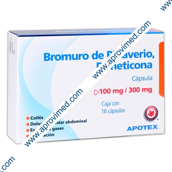 BROMURO DE PINAVERIO/DIMETICONA (Apotex) c/16 CAPS. 100/300 MG.