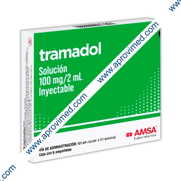 TRAMADOL (Amsa) Sol. Iny. c/5 AMPTAS. 100 MG/2 ML.