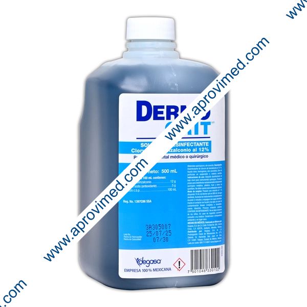 DERMO-QRIT Solución Desinfectante al 12% Envase 500 ML.
