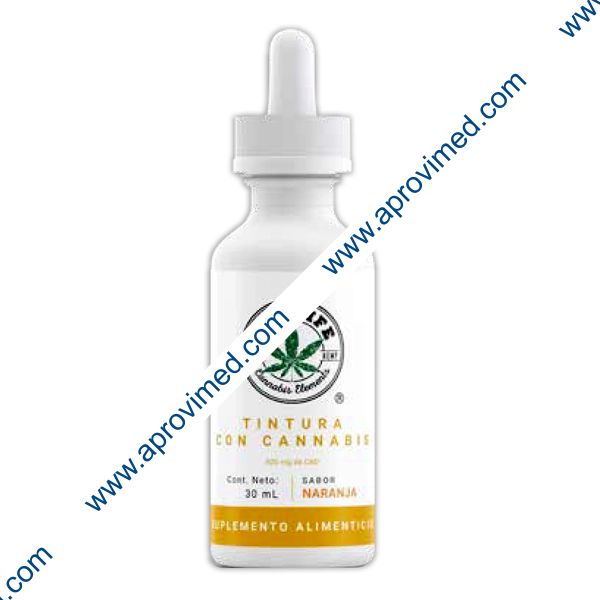 CBD LIFE TINTURA CON CANNABIS SOL. GOTAS Sabor Naranja 30 ML. 500 MG.