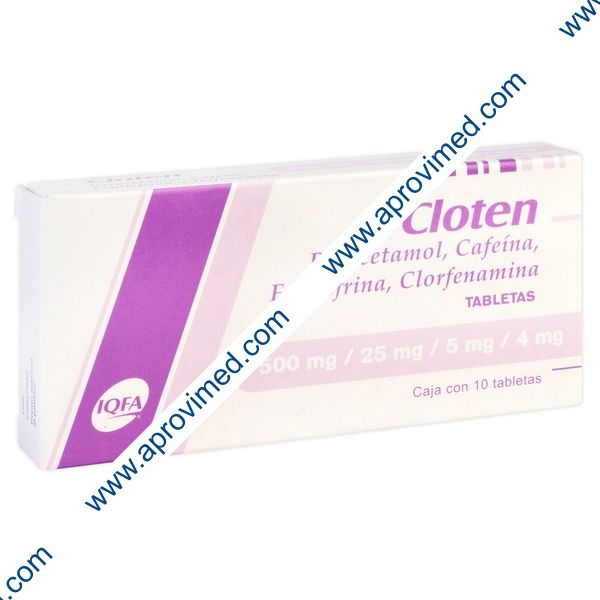 CLOTEN c/10 TABS. 500/25/5/4 MG.