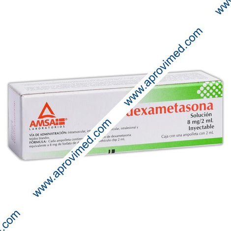 DEXAMETASONA (Amsa) Sol. Iny. c/1 AMPTA. 8 MG/2 ML.