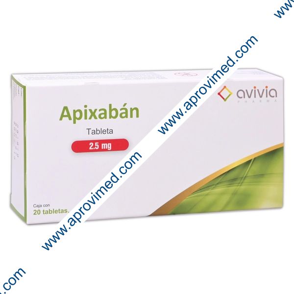 APIXABÁN (Avivia) c/20 TABS. 2.5 MG.