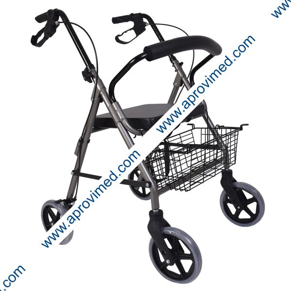 ANDADERA ROLLATOR TITANIUM c/ASIENTO y CANASTILLA.