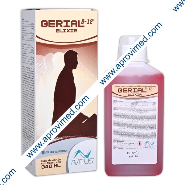 GERIAL B-12 ELIXIR Fco. 340 ML.