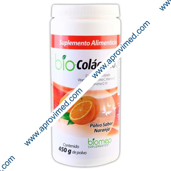 BIO-COLÁGENO POLVO Sabor Naranja BOTE c/450 G.