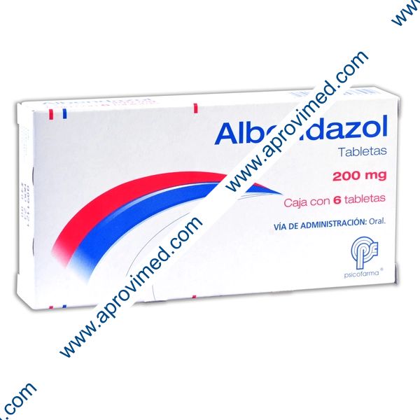 ALBENDAZOL (Psicofarma) c/6 TABS. 200 MG.