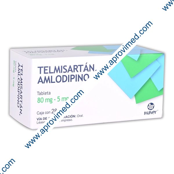 TELMISARTÁN/AMLODIPINO (Maver) c/28 TABS. 80/5 MG.