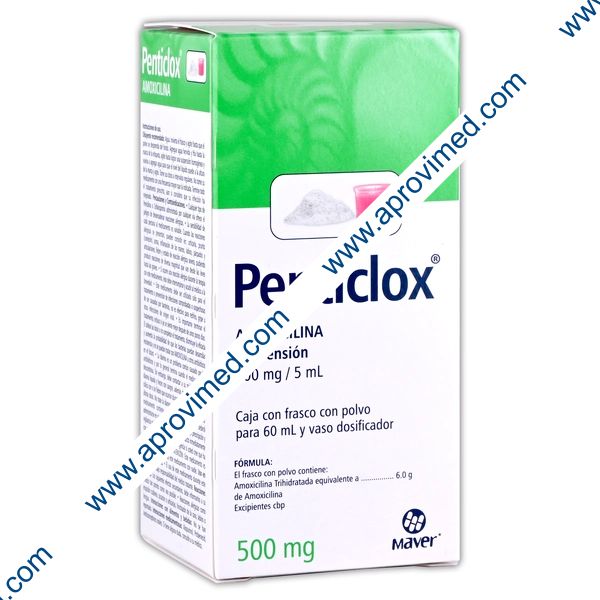 PENTICLOX SUSP. Fco. 60 ML. 500 MG/5 ML.