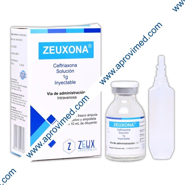 ZEUXONA Sol. Iny. IV. c/1 FCO. AMP. 1 G/10 ML.