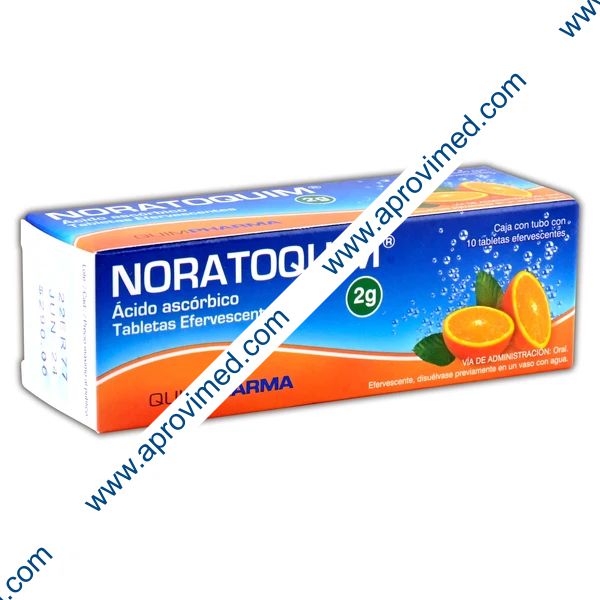 NORATOQUIM c/10 TABS. EFERVS. Sabor Naranja 2 G.
