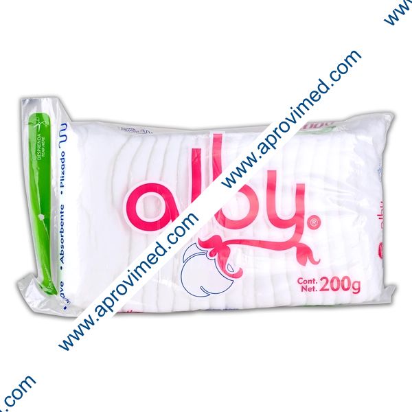 ALGODÓN ABSORBENTE PLISADO (Alby) Bolsa c/200 G.