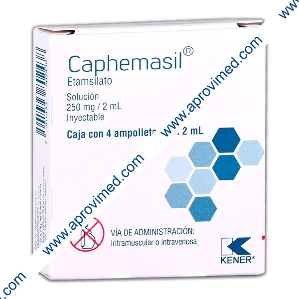 CAPHEMASIL Sol. Iny. c/4 AMPTAS. 250 MG/2 ML.