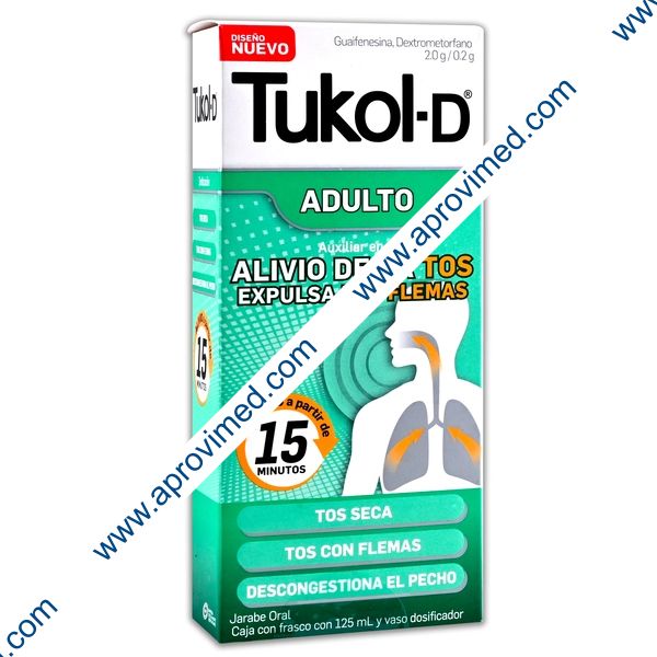 TUKOL-D JARABE ADULTO Fco. 125 ML. 2.0-0.2 G/100 ML.