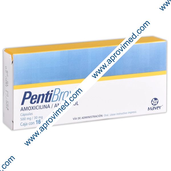 PENTIBROXIL c/16 CAPS. 500/30 MG.