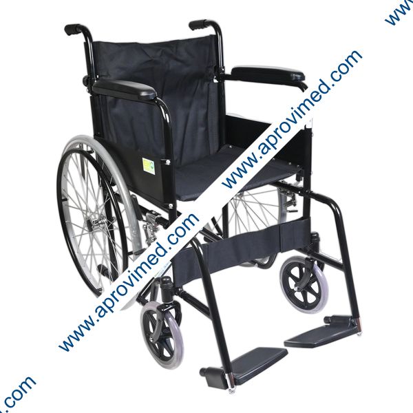 SILLA DE RUEDAS, ASIENTO 18", LLANTA SOLIDA (Eko-Movility) Col Negro.