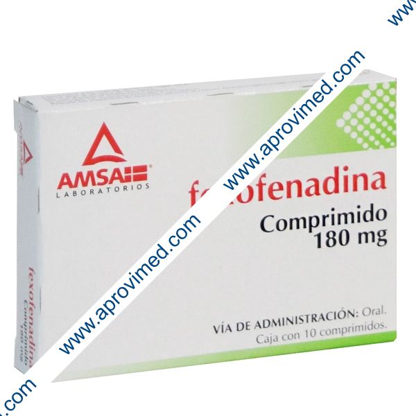 FEXOFENADINA (Amsa) c/10 COMPS. 180 MG.