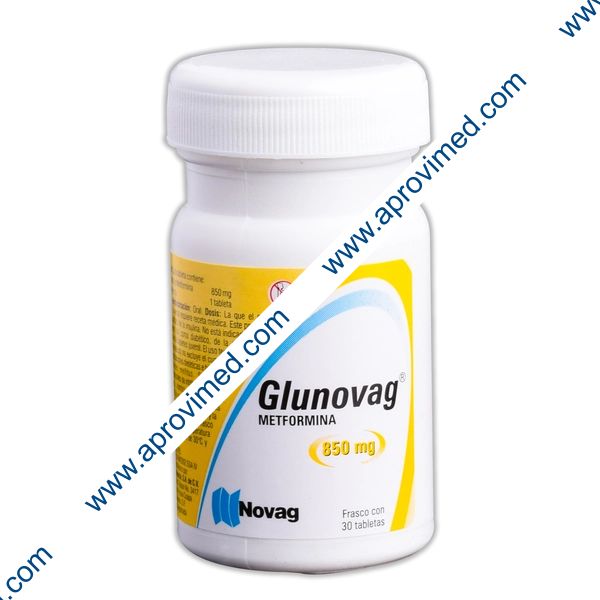 GLUNOVAG c/30 TABS. 850 MG.