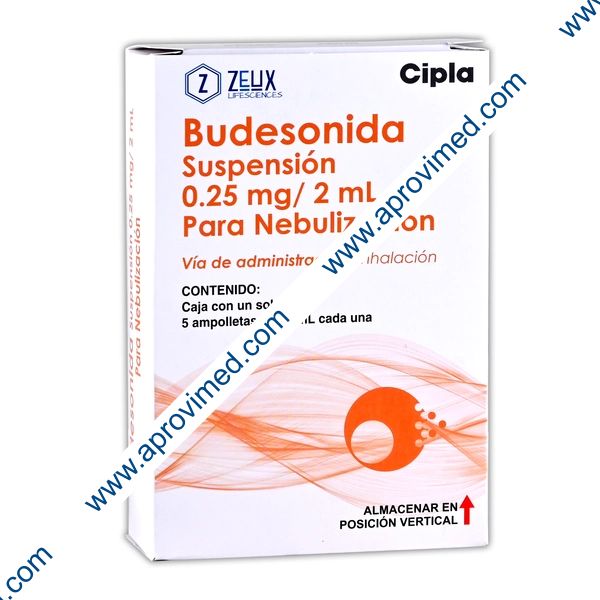 BUDESONIDA (Zeux) SUSP. p/Nebn. c/5 AMPTAS. 0.25 MG/2 ML.