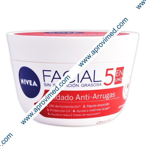NIVEA FACIAL 5en1 Cuidado Anti-Arrugas CREMA Tarro 200 ML.