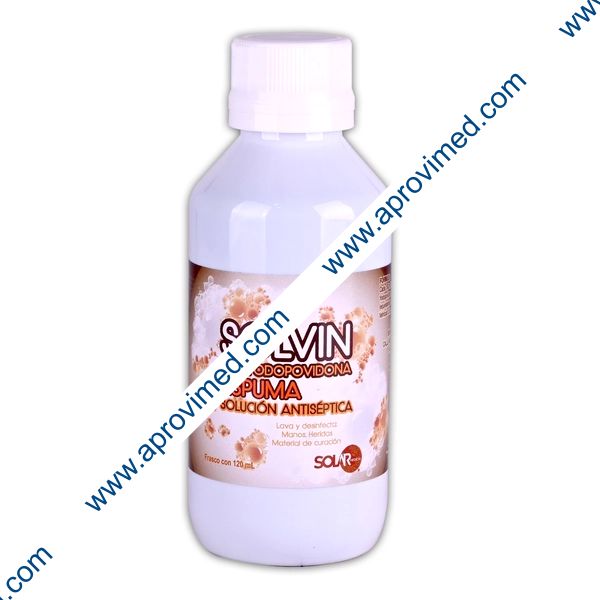 SOLVIN Solución Antiséptica Espuma Fco. 120 ML. 8 G/100 ML.