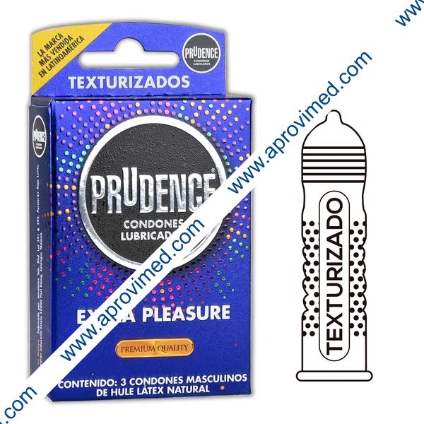 PRUDENCE EXTRA PLEASURE Caja c/3 CONDONES.
