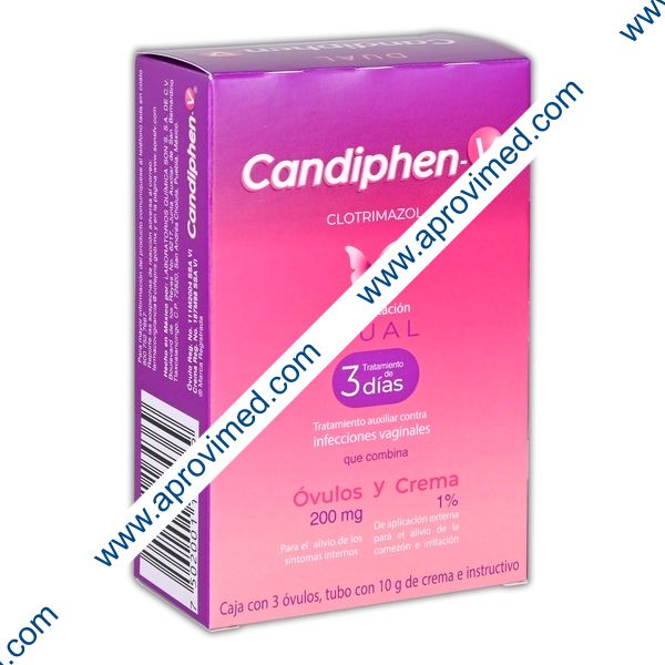 CANDIPHEN-V DUAL c/3 OVS. 200 MG. y Tubo CMA. 10 G. 1%.