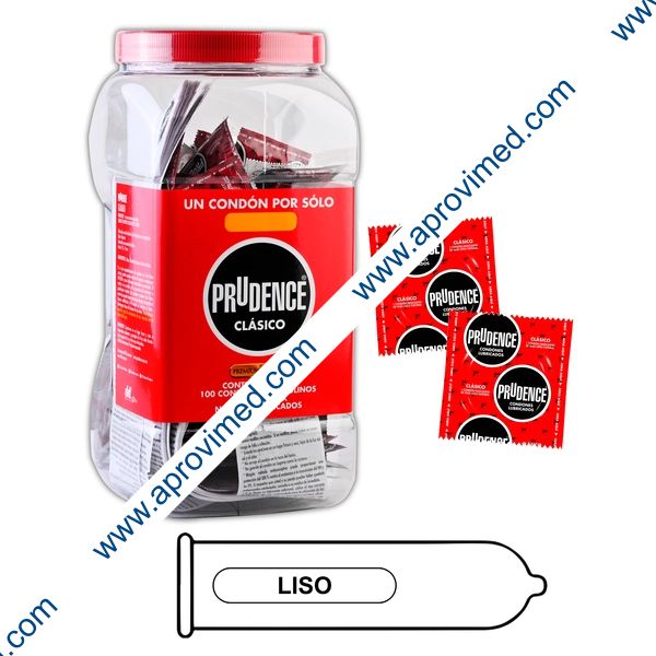 PRUDENCE CLÁSICO Vitrolero c/100 CONDONES.