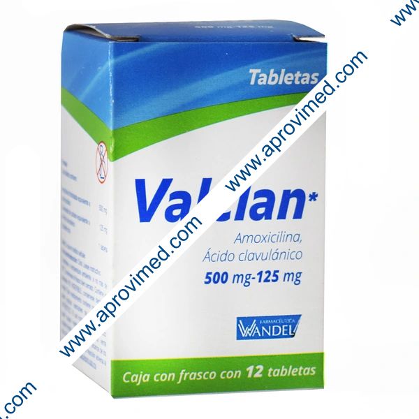 VALCLAN c/12 TABS. 500/125 MG.