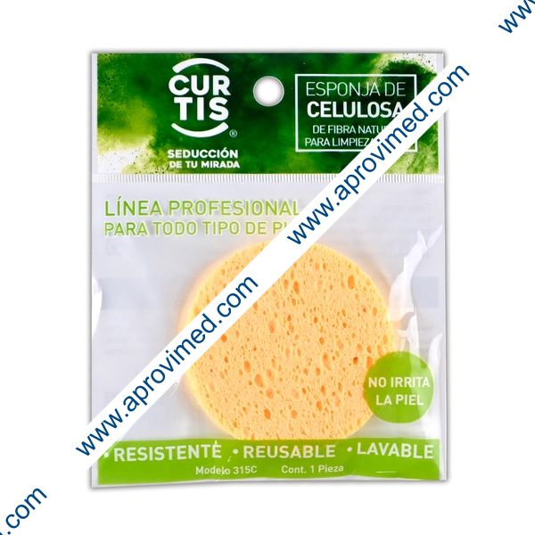 ESPONJA FACIAL de CELULOSA (Curtis) Mod. 315C Bolsa c/1 Pza.