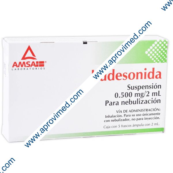 BUDESONIDA (Amsa) SUSP. p/Nebn. c/5 FCO. AMP. 0.500 MG/2 ML.