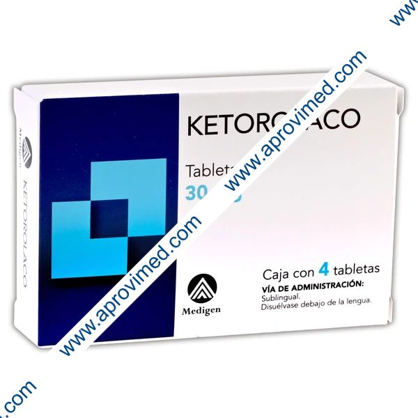 KETOROLACO (Medigen) c/4 TABS. Sublinguales 30 MG.
