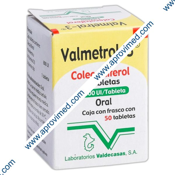 VALMETROL-3 c/50 TABS.  800 UI.