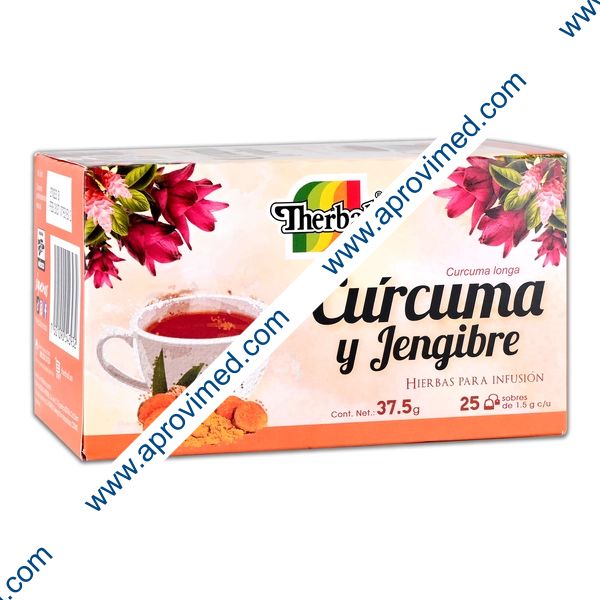 CÚRCUMA Y JENJIBRE p/Infusión c/25 SOBS. 1.5 G.