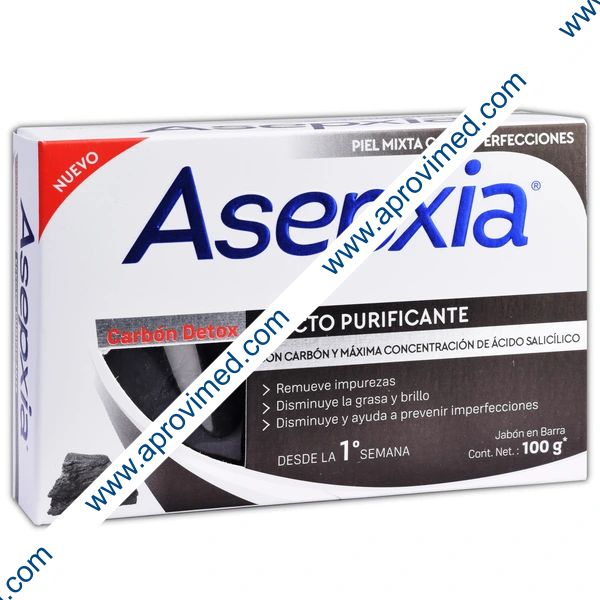JABÓN ASEPXIA Carbón Detox EFECTO PURIFICANTE Jabón 100 G.