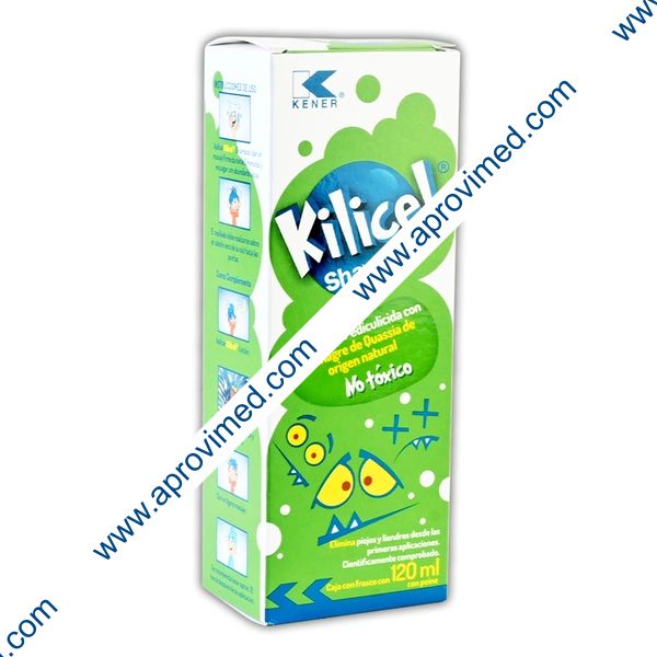 KILICEL SHAMPOO Fco. 120 ML. 3 G/100 ML. y Peine.