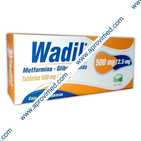 WADIL c/30 TABS. 500/2.5 MG.