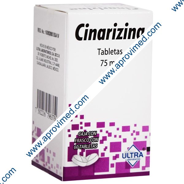 CINARIZINA (Ultra) c/60 TABS. 75 MG.