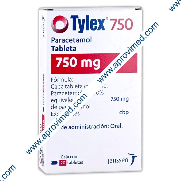 TYLEX c/20 TABS. 750 MG.