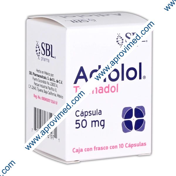 ADIOLOL Cja/Fco. c/10 CAPS.  50 MG.