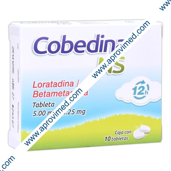 COBEDINA-NS 12H Cja. c/10 TABS. 5.00/0.25 MG.