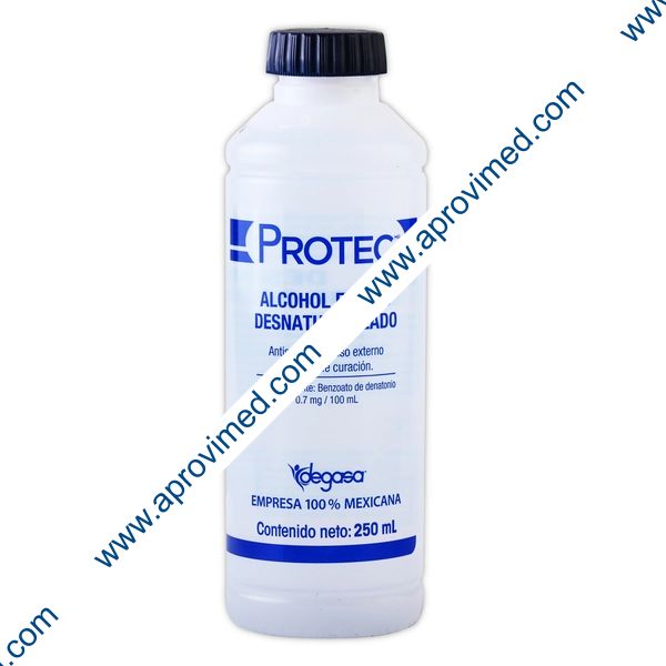 ALCOHOL ETÍLICO Desnaturalizado (Protec) 70%  Fco. 250 ML.