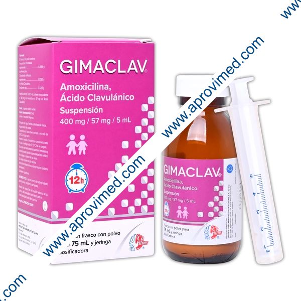 GIMACLAV 12h SUSP. Fco. 75 ML. 400-57 MG/5 ML.